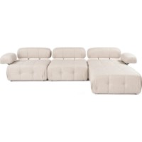 Canapea de colț Trendy Doblo L1-O1-1R-Puf Cream 315x105x80cm GTR003675 imaginea #2 — magazin online Desire.md