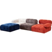 Canapea de colț Trendy Doblo L1-O1-1R-Puf Light Brown/Cappuccino/Red/Blue 315x105x80cm GTR003676 imaginea #3 — magazin online Desire.md