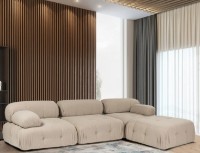 Угловой диван Trendy Doblo L1-O1-1R-Puf Peach 315x105x80cm GTR003677