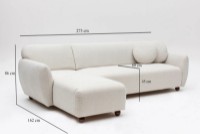 Canapea de colț Trendy Eddy CHL-3R White L 273x93x86cm GTR003463 imaginea #9 — magazin online Desire.md