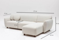 Canapea de colț Trendy Eddy L3-CHL White R 273x162x86cm GTR003540 imaginea #9 — magazin online Desire.md