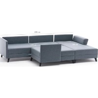 Canapea de colț Trendy Efsun Brown 300x202x78cm GTR003438 imaginea #6 — magazin online Desire.md