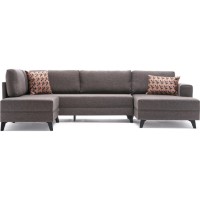 Canapea de colț Trendy Efsun Brown 300x202x78cm GTR003438 imaginea #9 — magazin online Desire.md