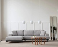 Canapea de colț Trendy Eti Grey/Black L 280x170x78cm GTR003492