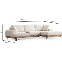 Угловой диван Trendy Eti White/Oak R 280x170x78cm GTR003572 фото №6 — интернет-магазин Desire.md