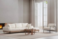 Угловой диван Trendy Eti White/Oak R 280x170x78cm GTR003572 фото №2 — интернет-магазин Desire.md