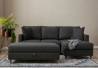 Canapea de colț Trendy Eva Anthracit R 210x195x82cm GTR003583