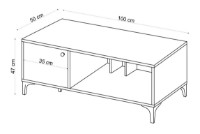 Măsuţă cafea Trendy Rigo Oak 100x47x50cm GTR000576 imaginea #3 — magazin online Desire.md