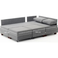Угловой диван Trendy Fly Grey L 280x210x70cm GTR003362 фото №7 — интернет-магазин Desire.md