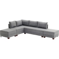 Угловой диван Trendy Fly Grey L 280x210x70cm GTR003362 фото №5 — интернет-магазин Desire.md