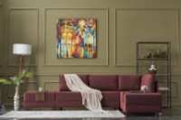 Угловой диван Trendy Fly Claret Red R 280x210x70cm GTR003414 фото №1 — интернет-магазин Desire.md