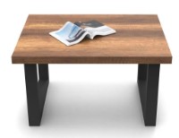 Măsuţă cafea Trendy MN02-BA Walnut/Black 80x43x60cm GTR000738 imaginea #2 — magazin online Desire.md