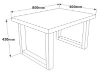 Măsuţă cafea Trendy MN02-BA Walnut/Black 80x43x60cm GTR000738 imaginea #4 — magazin online Desire.md