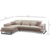 Угловой диван Trendy Frido Chl+3R Ecru L 308x190x92cm GTR003472 фото №6 — интернет-магазин Desire.md