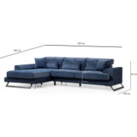 Canapea de colț Trendy Frido Chl+3R Navy Blue L 304x190x92cm GTR003474 imaginea #4 — magazin online Desire.md