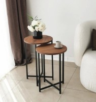 Журнальный столик Trendy Neta Oak/Black 55x35x35cm GTR000794 2pcs