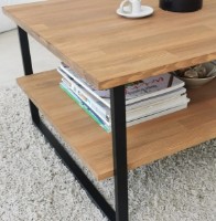 Журнальный столик Trendy Neta Oak/Black 85x60x40cm GTR000841 фото №4 — интернет-магазин Desire.md