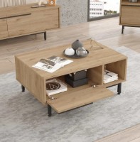 Măsuţă cafea Trendy ON2-S Oak/Black 90x37.6x60cm GTR000740 imaginea #2 — magazin online Desire.md