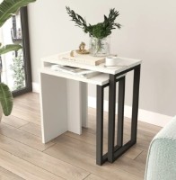 Журнальный столик Trendy ON7-W White/Black 52.8x51x29.5cm GTR001608 2pcs фото №2 — интернет-магазин Desire.md