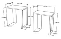 Журнальный столик Trendy ON7-W White/Black 52.8x51x29.5cm GTR001608 2pcs фото №3 — интернет-магазин Desire.md