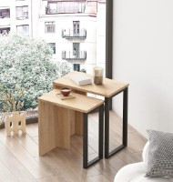 Журнальный столик Trendy ON7-S Walnut/Black 52.8x51x29.5cm GTR001609 2pcs