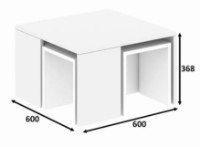 Măsuţă cafea Trendy Ortanca White 60x60x36.8cm GTR000573 imaginea #3 — magazin online Desire.md