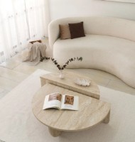 Журнальный столик Trendy Podium Travertin 90x35x90cm GTR006172