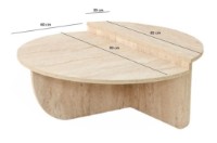 Журнальный столик Trendy Podium Travertin 90x35x90cm GTR006172 фото №3 — интернет-магазин Desire.md