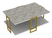 Măsuţă cafea Trendy Polka White Marble/White/Gold 92x37x62cm GTR006146 imaginea #3 — magazin online Desire.md