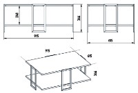 Măsuţă cafea Trendy Polka White Marble/White/Gold 92x37x62cm GTR006146 imaginea #4 — magazin online Desire.md