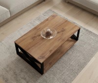 Măsuţă cafea Trendy Refia Pine Atlantic/Black 98x34x60cm GTR006141 imaginea #3 — magazin online Desire.md