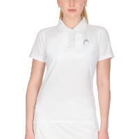 Женская футболка Head Club 22 Tech Polo XS White