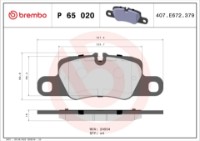 Комплект тормозных колодок Brembo P 65 020 фото №3 — интернет-магазин Desire.md