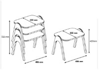 Журнальный столик Trendy Paris Walnut 48x42x35cm GTR000581 3pcs фото №3 — интернет-магазин Desire.md