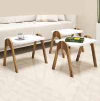 Журнальный столик Trendy Paris Walnut/White 48x42x35cm GTR000583 3pcs фото №2 — интернет-магазин Desire.md