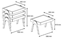 Măsuţă cafea Trendy Roma Walnut 35x64x40cm GTR000589 3pcs imaginea #4 — magazin online Desire.md