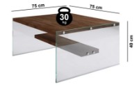 Măsuţă cafea Trendy S100 Walnut 75x75x40cm GTR000875 imaginea #3 — magazin online Desire.md