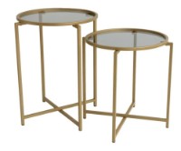 Măsuţă cafea Trendy S406 Gold 60x50x50cm GTR000850 2pcs imaginea #4 — magazin online Desire.md