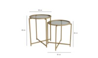 Măsuţă cafea Trendy S406 Gold 60x50x50cm GTR000850 2pcs imaginea #5 — magazin online Desire.md