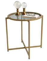 Măsuţă cafea Trendy S407K Gold 50x50x50cm GTR000763