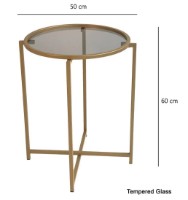 Măsuţă cafea Trendy S407U Gold 56x50x50cm GTR000764 imaginea #3 — magazin online Desire.md