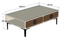 Măsuţă cafea Trendy Samba Oak/Walnut/Black 105x34.6x60cm GTR000638 imaginea #4 — magazin online Desire.md