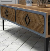 Măsuţă cafea Trendy Samba Walnut/Blue/Black 105x34.6x60cm GTR000636 imaginea #3 — magazin online Desire.md