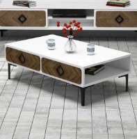 Măsuţă cafea Trendy Samba White/Walnut/Black 105x34.6x60cm GTR000640 imaginea #2 — magazin online Desire.md