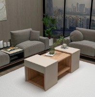 Măsuţă cafea Trendy Sartos Pine Atlantic/Beige 100x40x45cm GTR006176 3pcs imaginea #2 — magazin online Desire.md