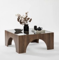Măsuţă cafea Trendy Seine Walnut 80x80x35cm GTR000860