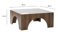 Măsuţă cafea Trendy Seine Walnut 80x80x35cm GTR000860 imaginea #4 — magazin online Desire.md
