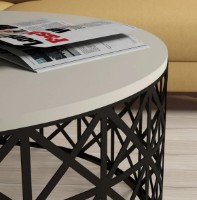 Măsuţă cafea Trendy Selin Cream/Black 90x38x90cm GTR000663 imaginea #2 — magazin online Desire.md