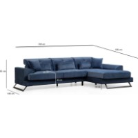 Canapea de colț Trendy Frido L3+Chl Navy Blue R 304x190x92cm GTR003552 imaginea #5 — magazin online Desire.md