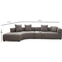 Canapea de colț Trendy Gondol 1 CHL-3R Grey 180x105x70cm GTR003621 imaginea #3 — magazin online Desire.md